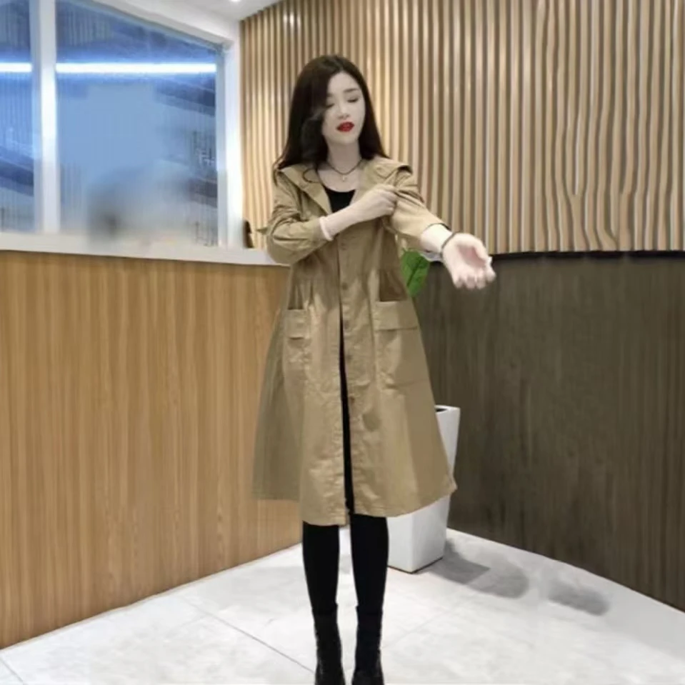 衬衫风衣中长款2025新款韩版时尚宽松洋气百搭薄款外套女