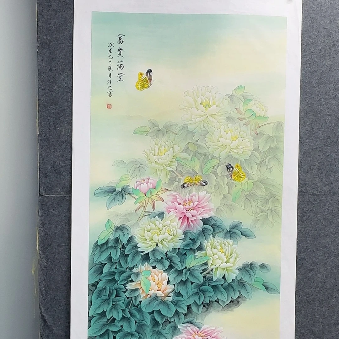 国画138*70纯手绘于往之