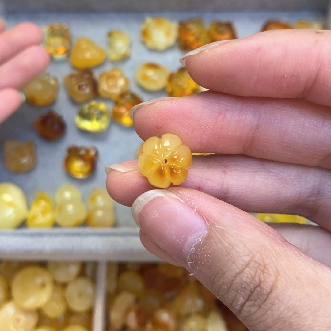 蜜蜡颈饰未镶嵌H****6南瓜