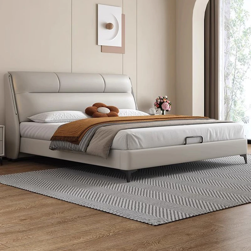 全实木床1米8双人1米5单人床出租房用家用主卧软包卧室婚床家具