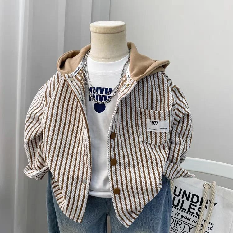 儿童春装男女童外套春秋款2025新款韩版带帽开春休闲连帽中小童