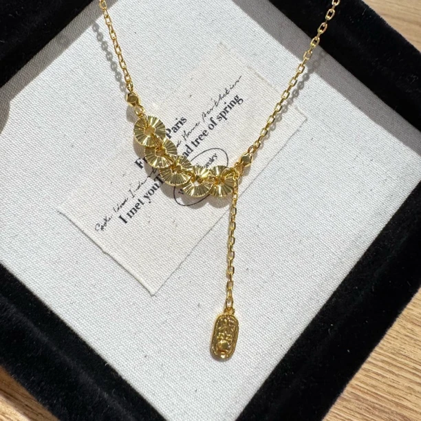 铜合金仿珍珠项链 龙哥金色项链项链038