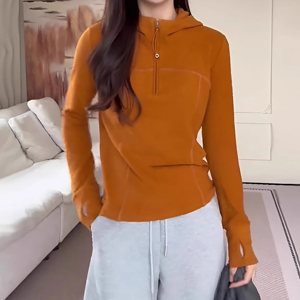 百搭打底修身显瘦上衣秋冬新款胖MM大码女装慵懒风立领长袖卫衣女