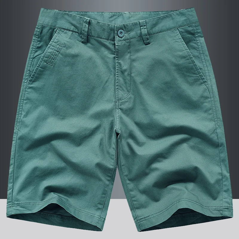 法国Cebrodz男士纯色五分裤短裤简约百搭宽松休闲纯棉中裤沙滩裤