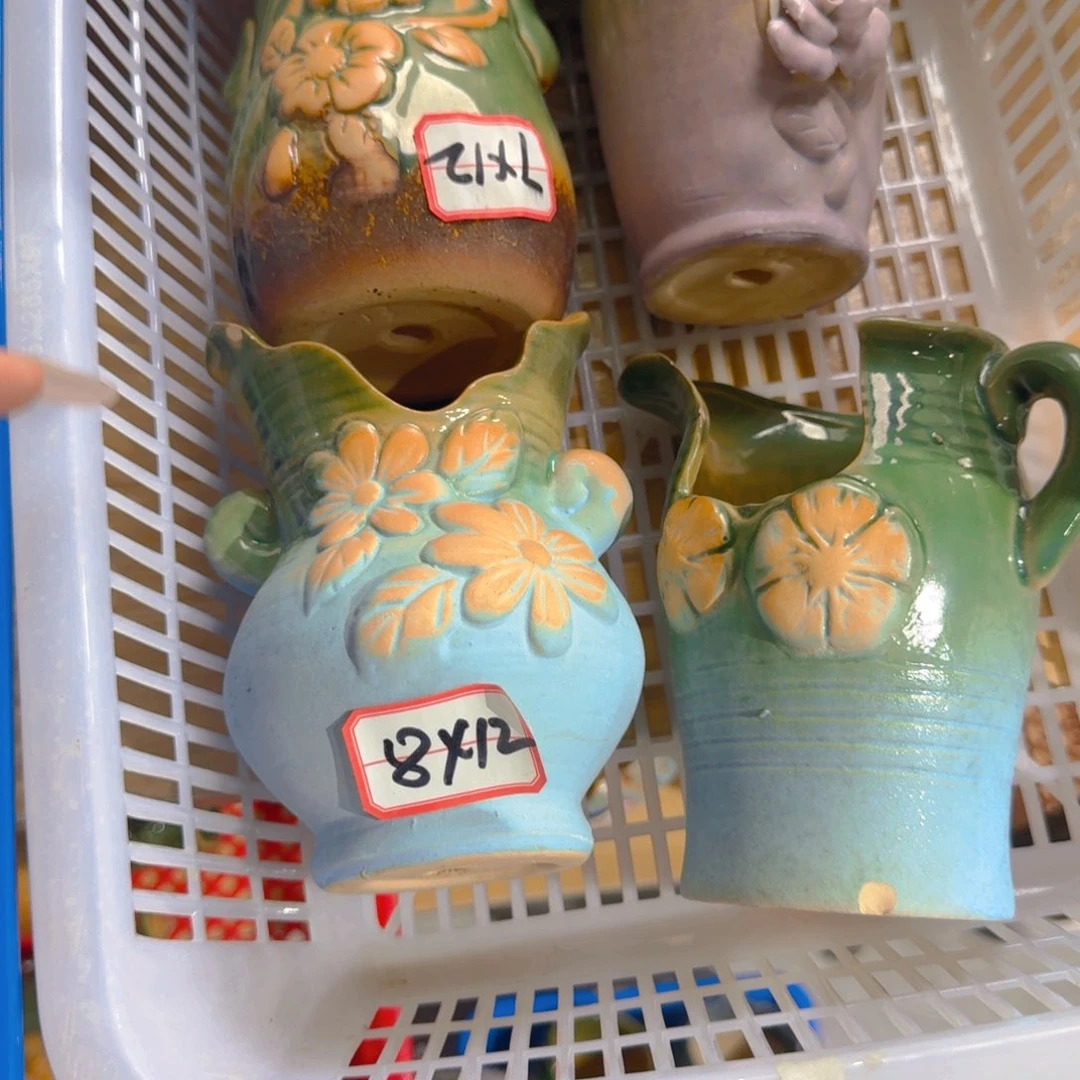 紫砂花盆粗陶精雕