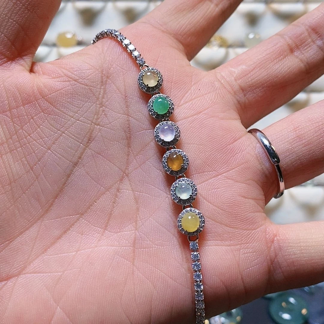 翡翠银S925镶嵌戒指