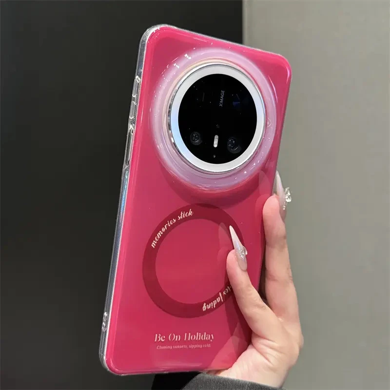 适用华为mate70pro手机壳新款ins多巴胺磁吸充电高级感保护套