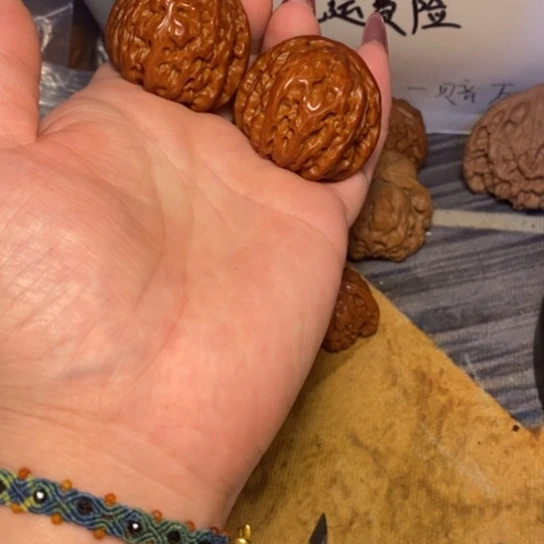 吊坠文玩核桃白狮子