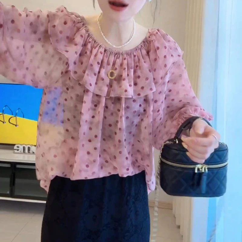 夏季新款气质时尚宽松减龄休闲显瘦百搭荷叶边上衣LK2504657