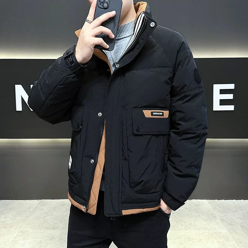 8005加厚外套男士短款新款休闲立领休闲潮流保暖户外青年外套