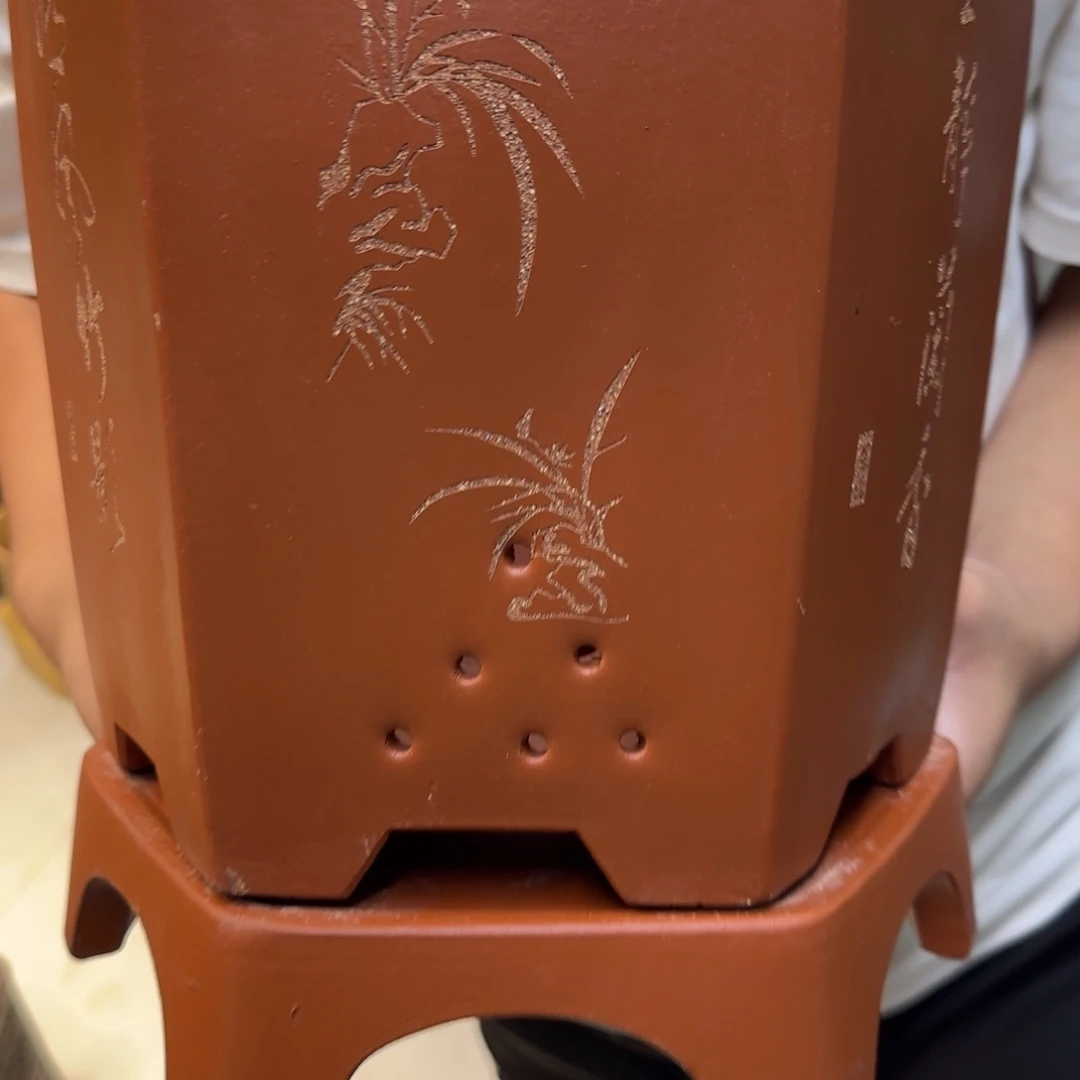紫砂花盆口径20.23口径