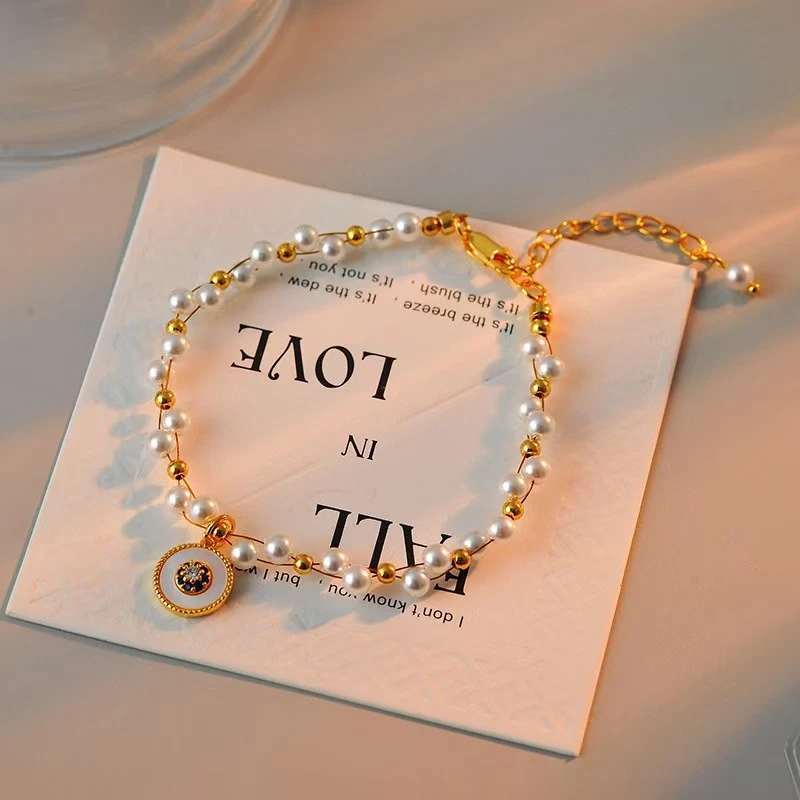 铜合金合成锆石手链 B10228---海神百搭手链