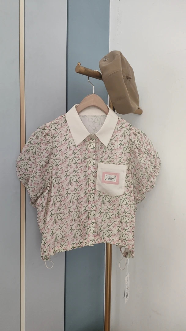 邻家集品/休闲衬衣/82421201/碎花/夏季/夏款/印花/韩版/翻领花色