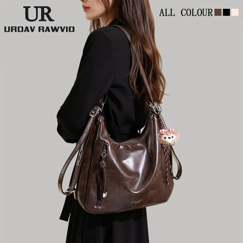 URDAV RAWVIO斜挎包大容量腋下单肩双肩通勤女包2025新款托特包潮