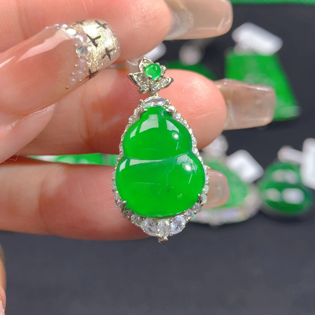 翡翠颈饰银S925镶嵌11111111111