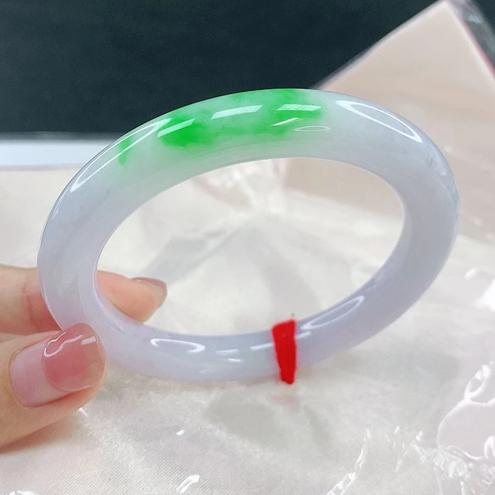 翡翠未镶嵌手镯圈56，04011