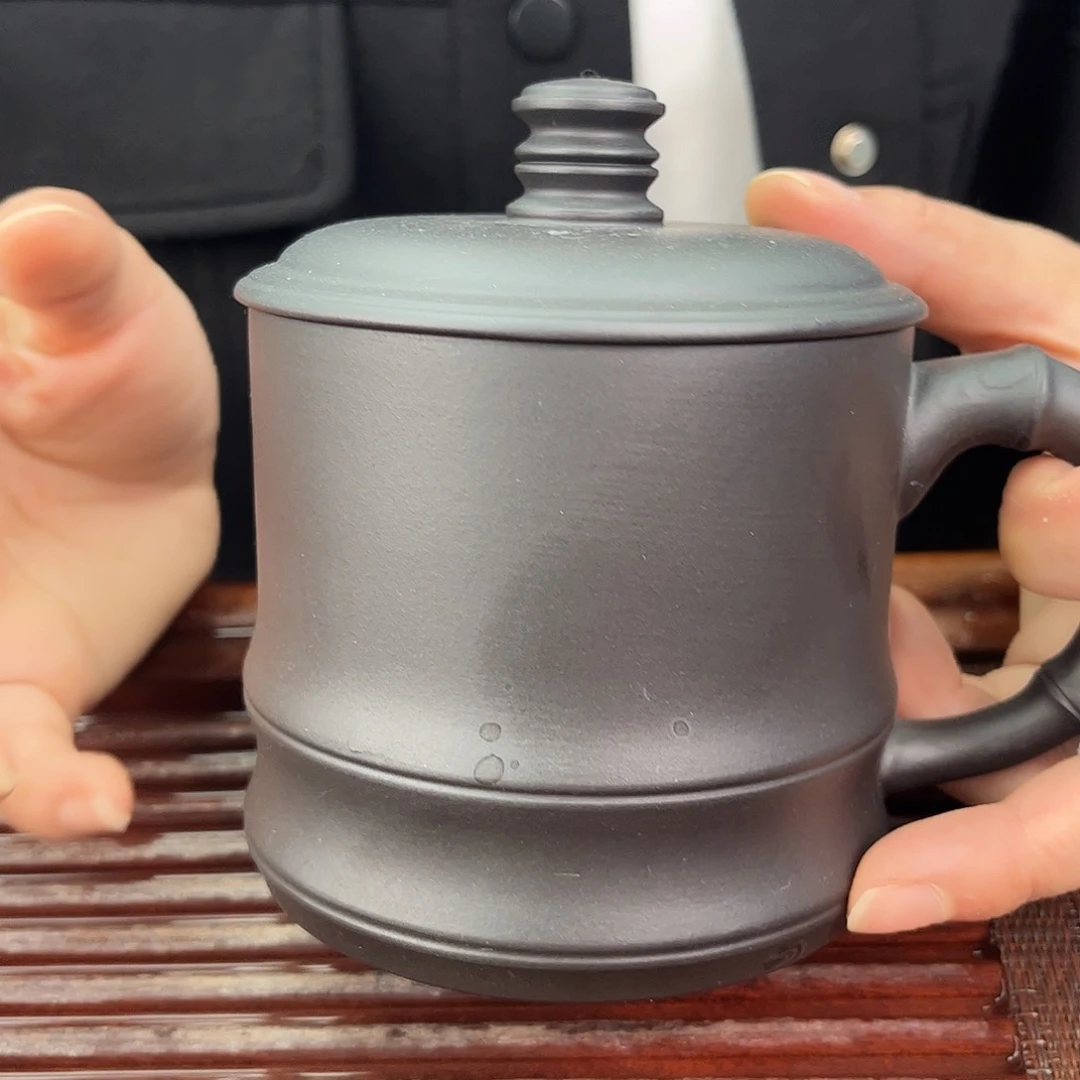 宜兴原矿紫砂全手工盖杯