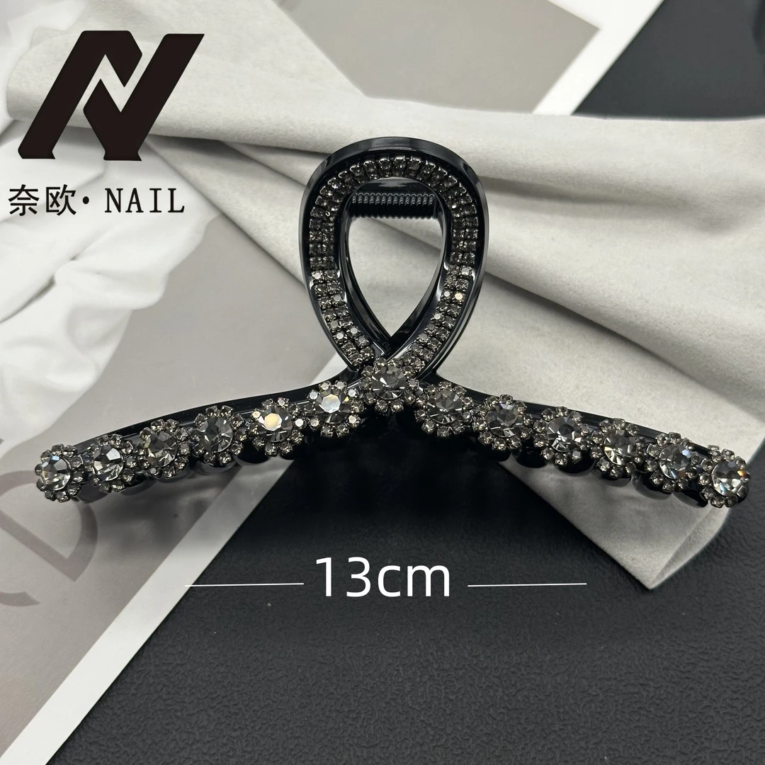 【NAIL·奈欧】设计师系列6144满钻鲨鱼夹大抓夹