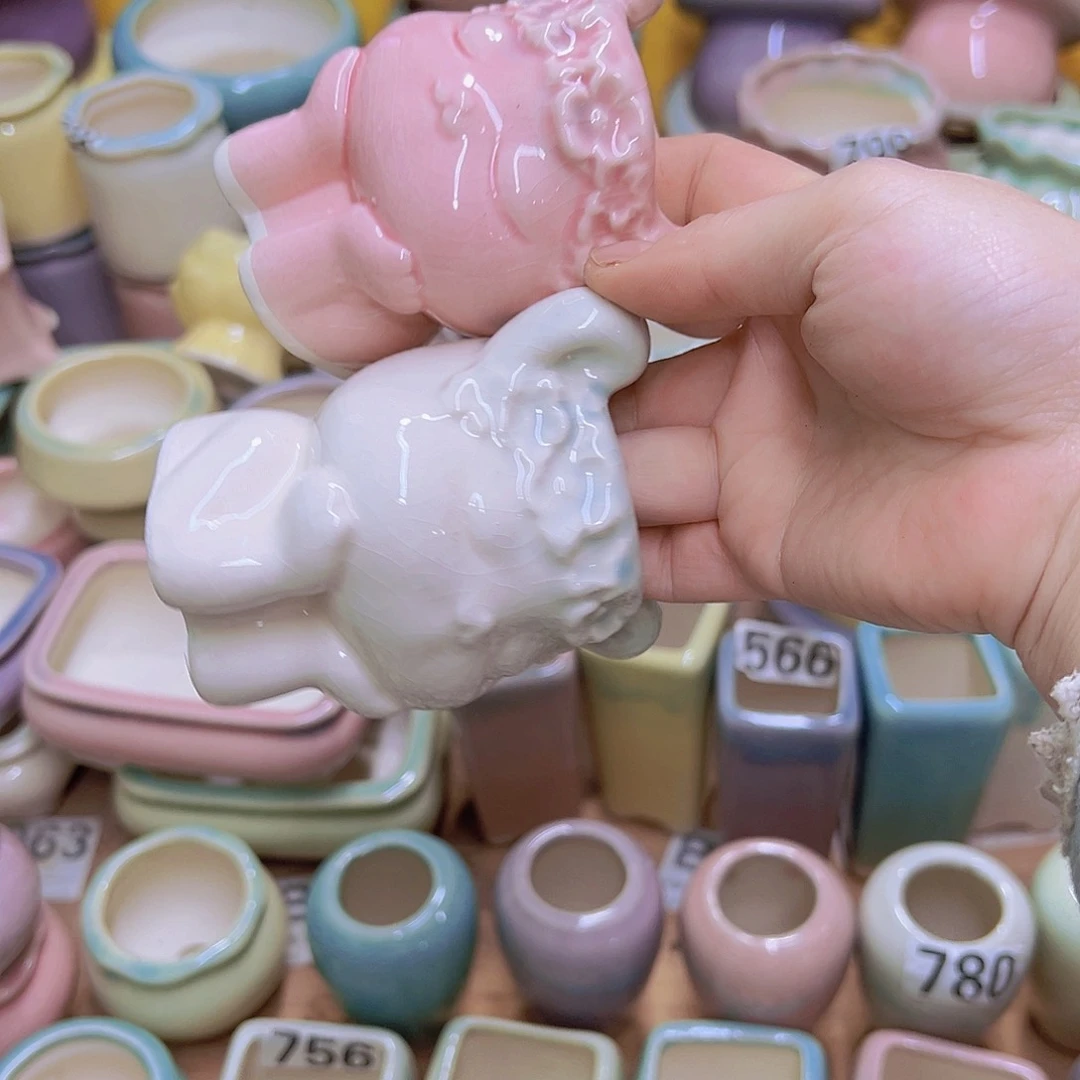 陶瓷花盆当场满12包邮