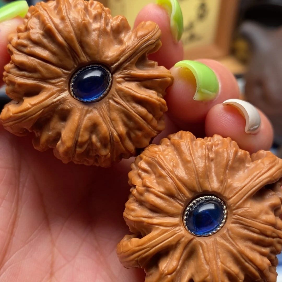 把件文玩核桃43尺白狮子