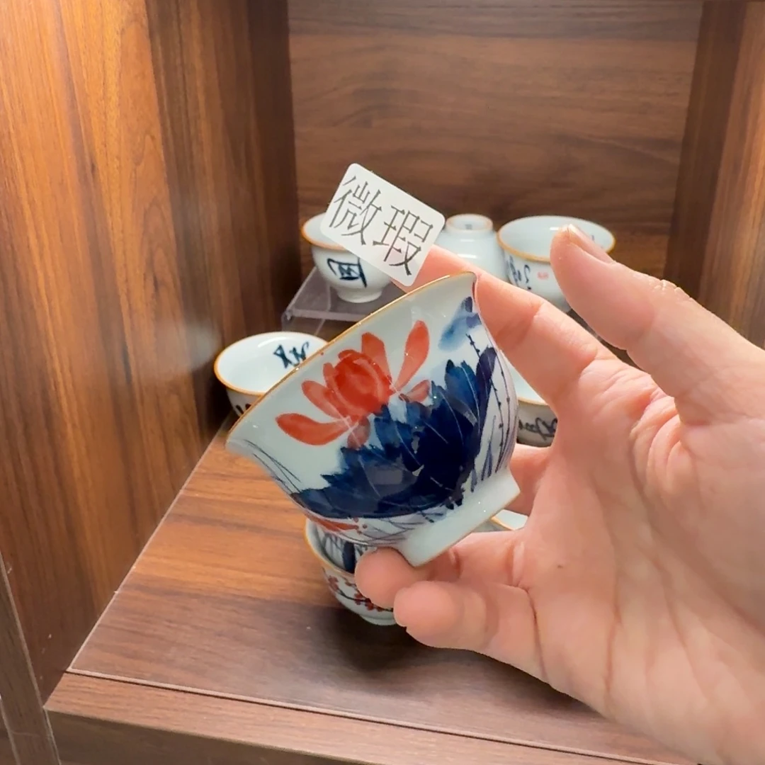 釉下彩纯手绘微瑕