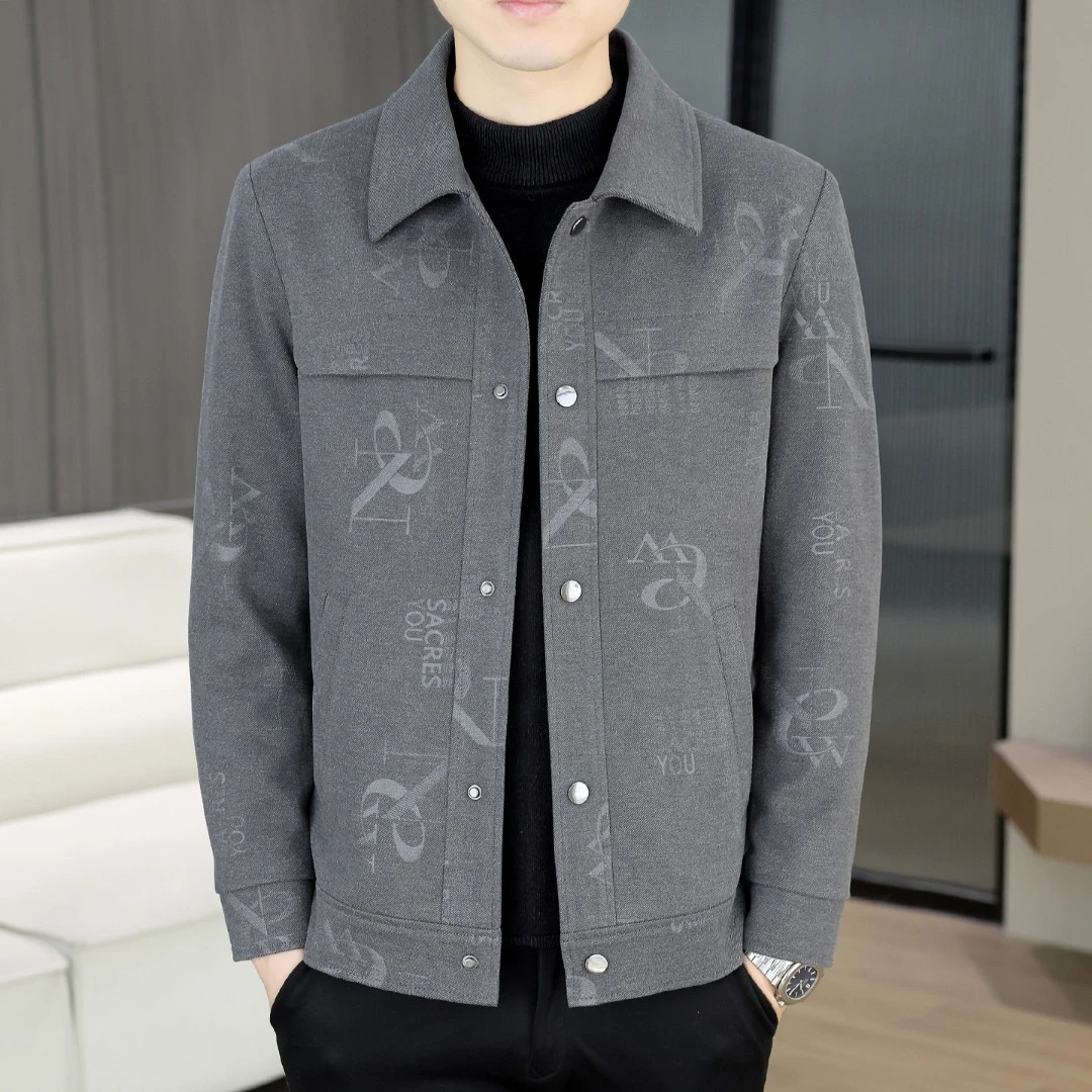外套褂男士春秋季休闲新款百搭短款工装潮流时尚翻领夹克男上衣服