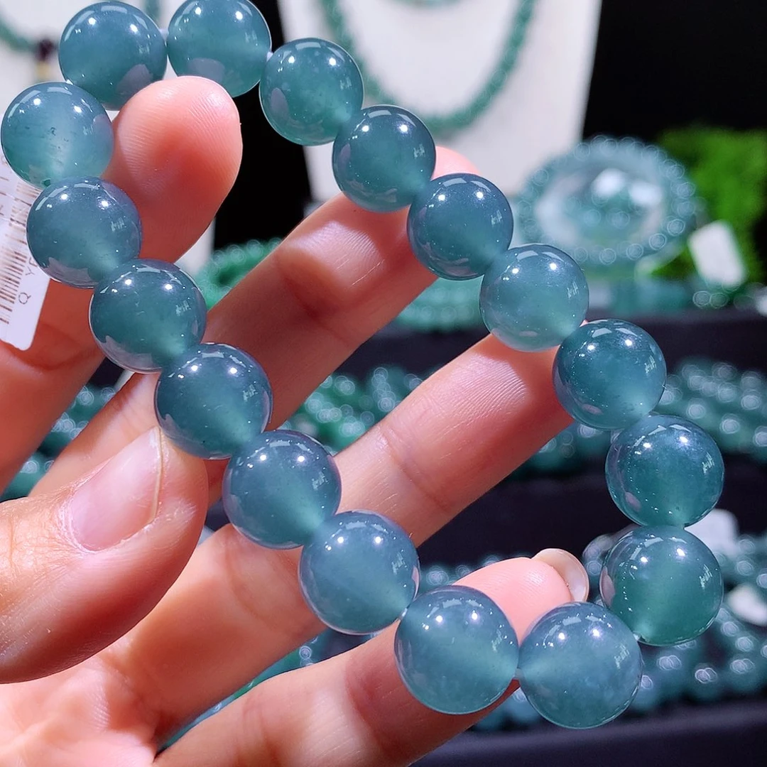 翡翠未镶嵌手链天然a货翡翠手串12mm