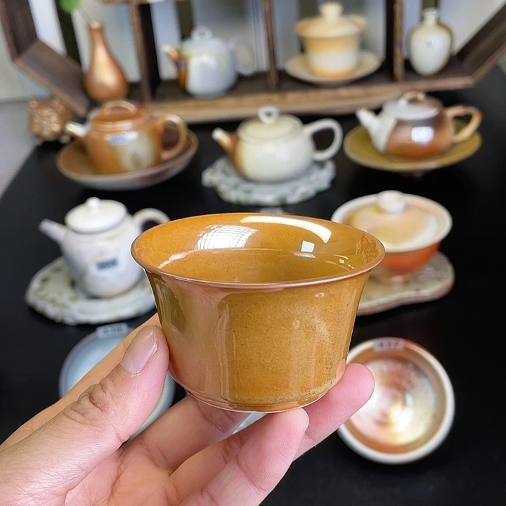 燃薪柴烧茶器志野杯