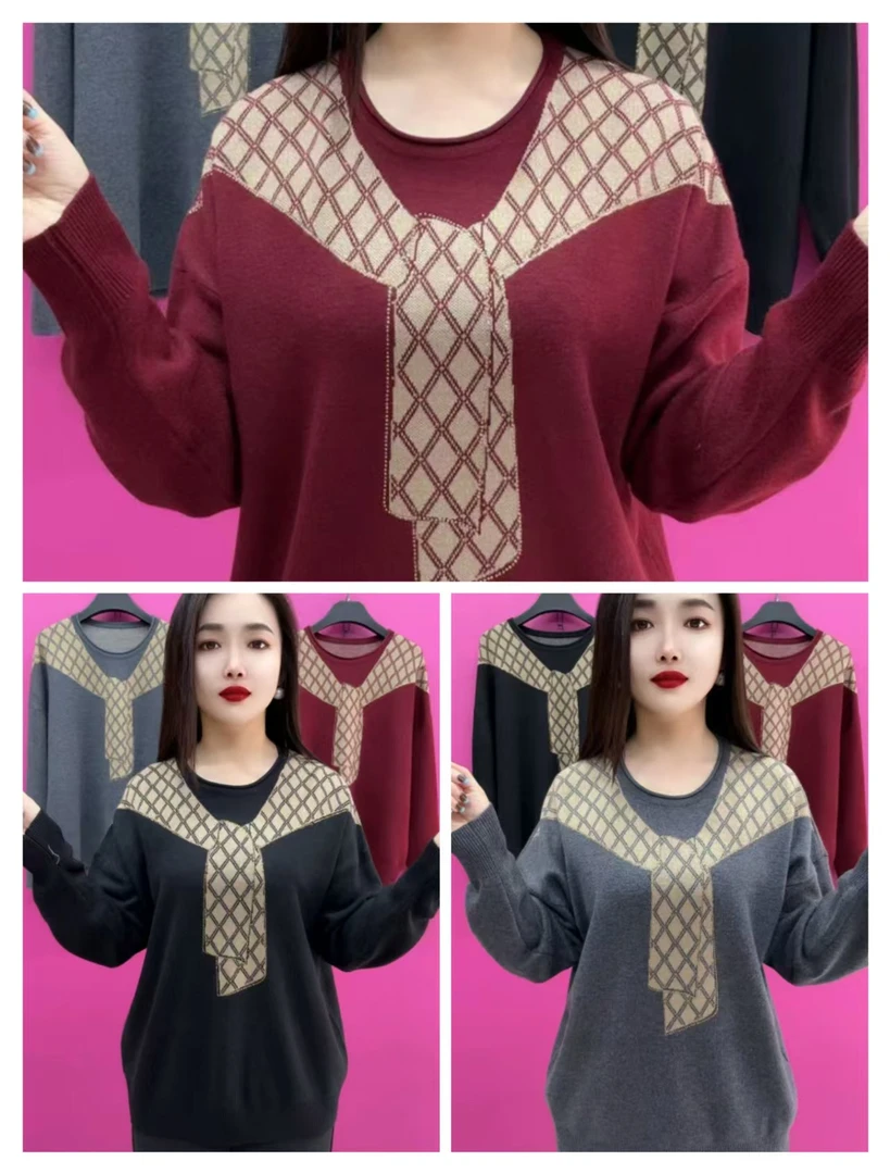 K125-951围巾款针织衫