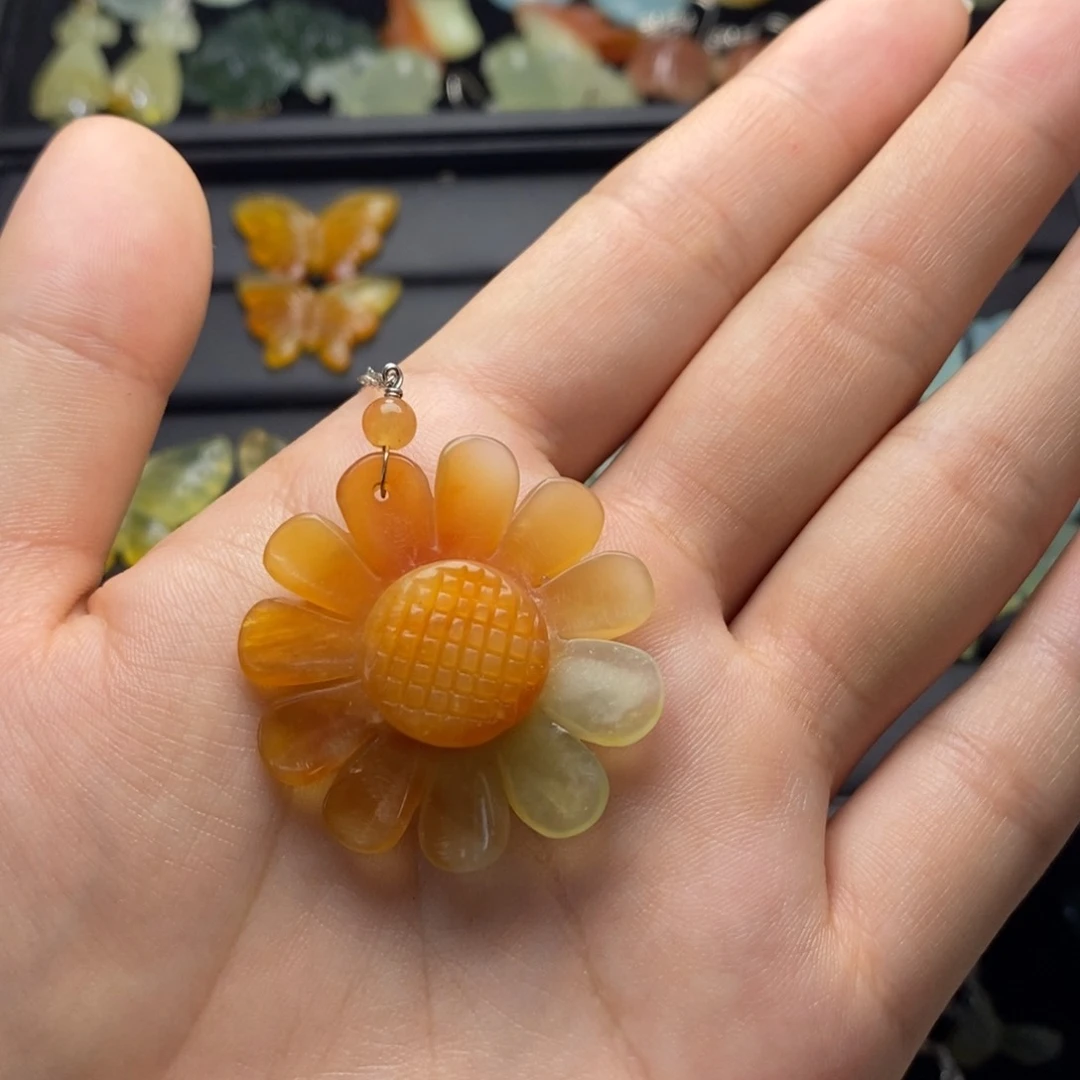 一***官蛇纹石玉未镶嵌耳饰/颈饰