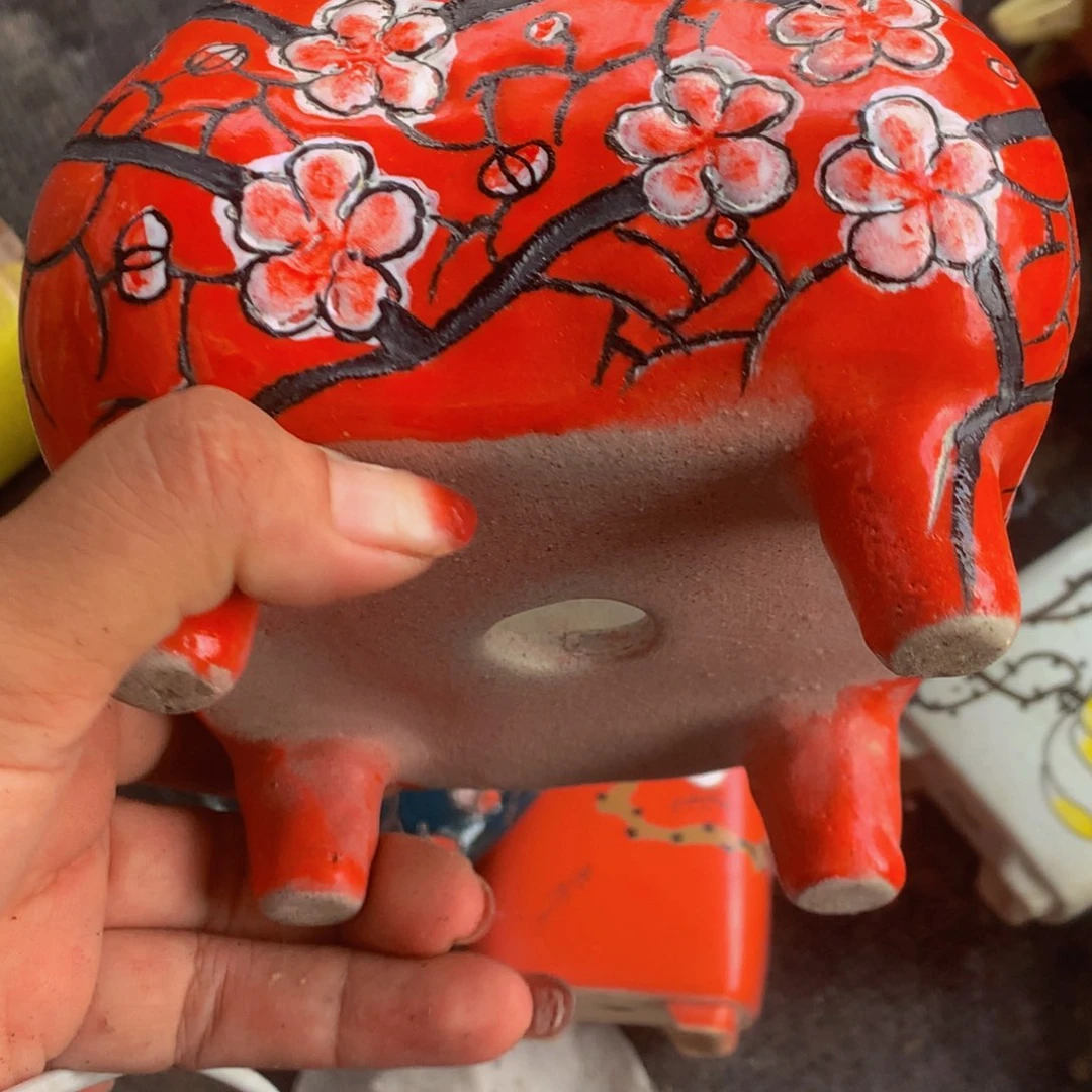 红色  花盆 （9.99包邮不满9.99发叶子）