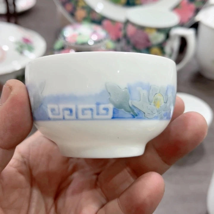 壶釉下五彩的瓷器和瓷器