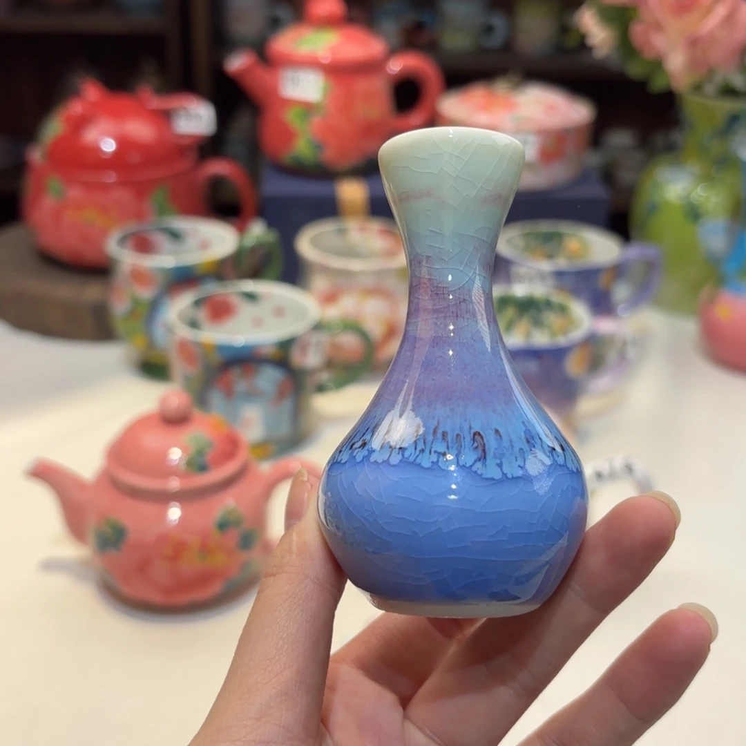景德镇手绘高温釉下彩陶瓷茶具