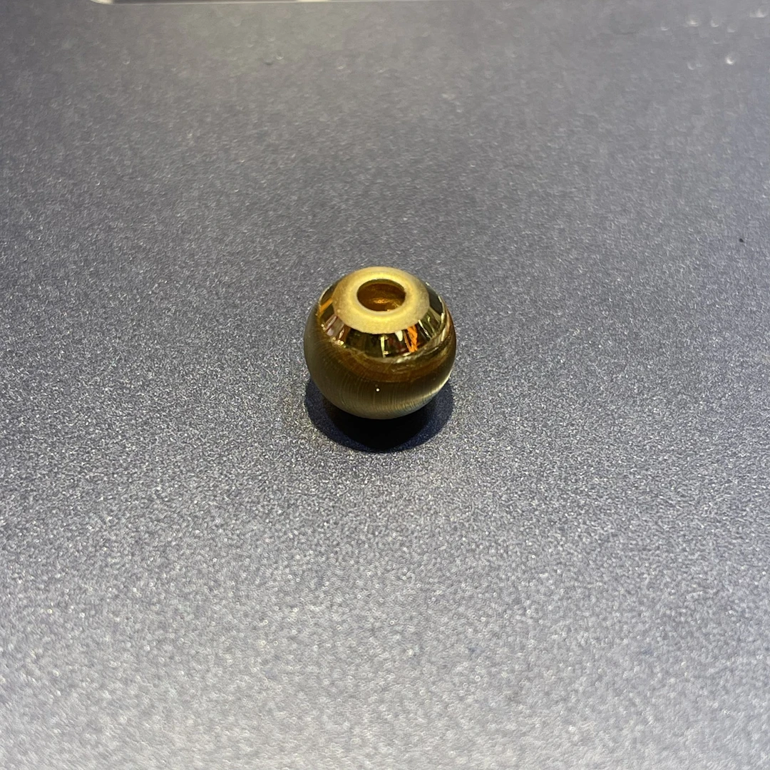 足金配件 10mm猫眼金珠 F171