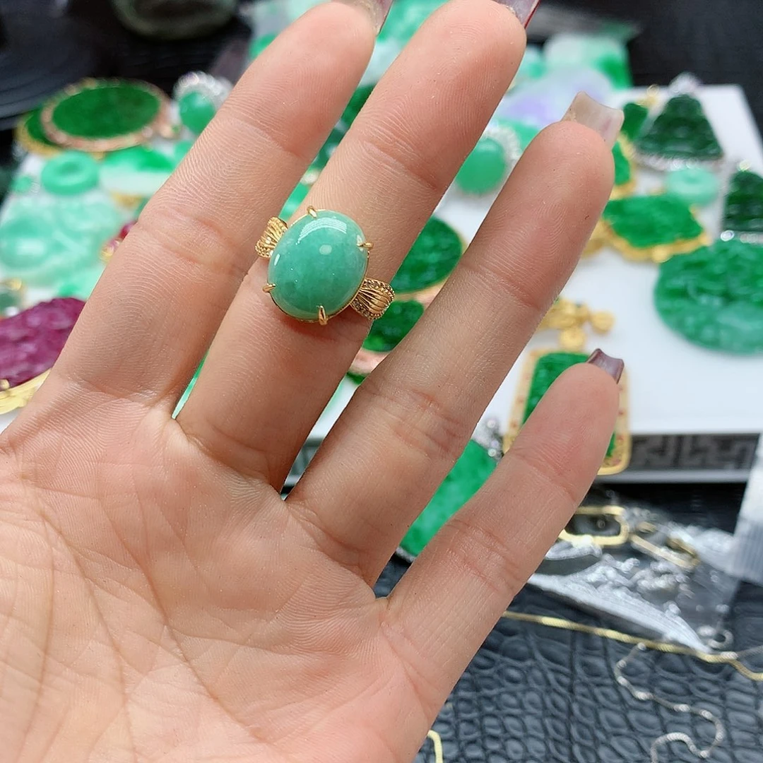 【闪购商品】翡翠戒指银S925镶嵌，