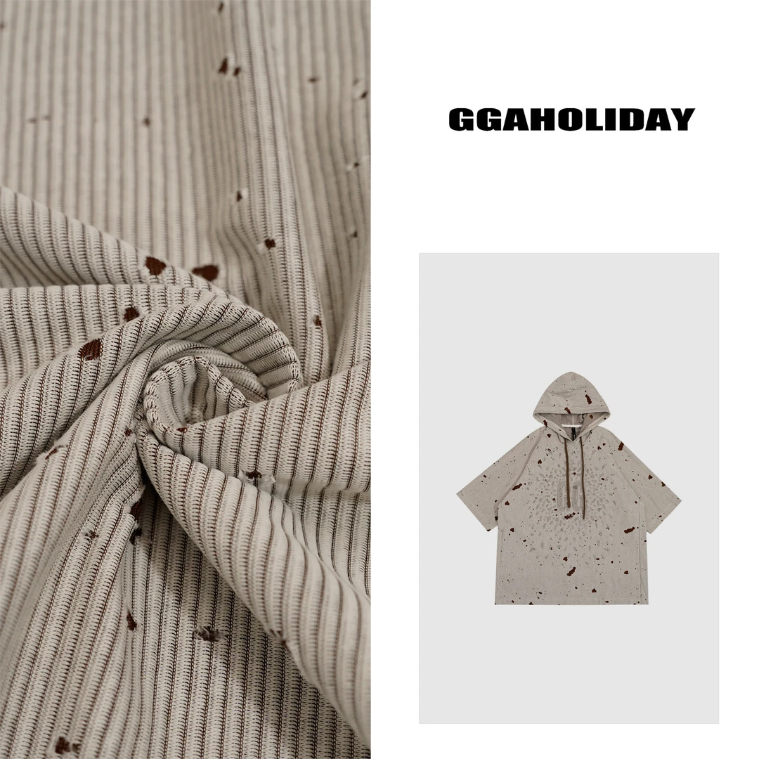 GG翻领连帽短袖T恤时尚百搭休闲复古小众152190