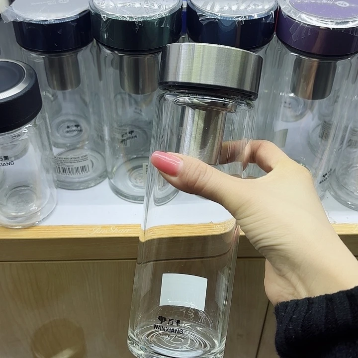 万象品牌单层玻璃杯U148钢本