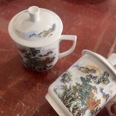 景德镇高温陶瓷办公杯2个