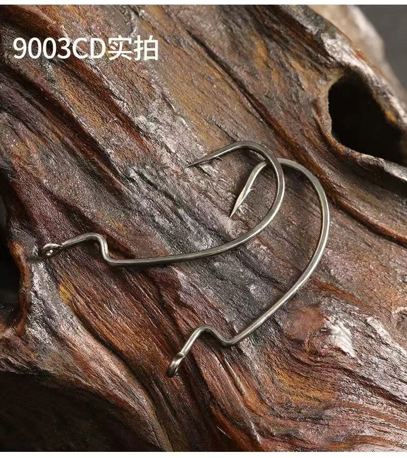 【梦想定制】散装9003CD加强路亚曲柄钩窄腹黑鱼鳜鱼德州倒钓1/0号