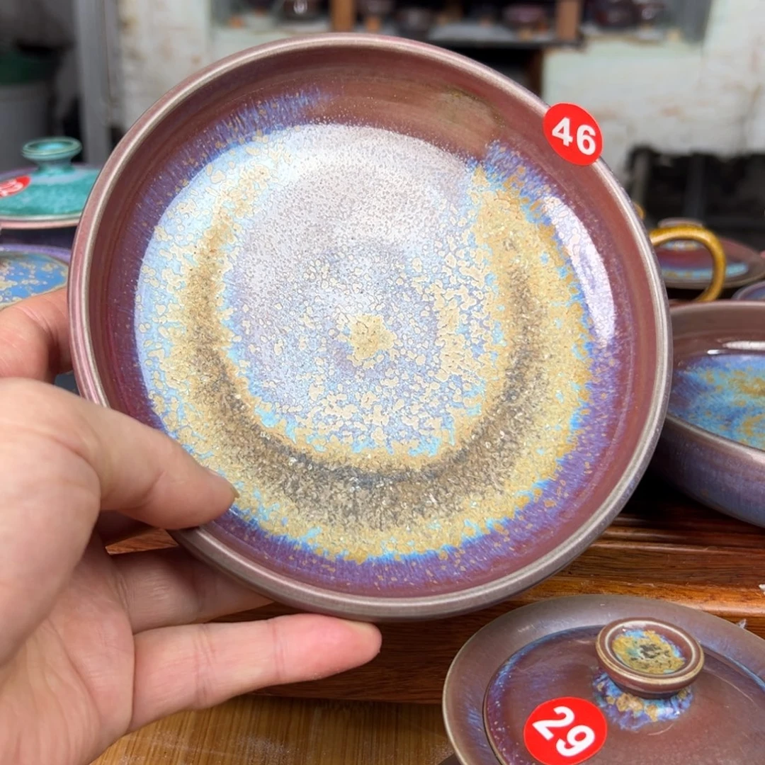 手工制作钧窑茶器