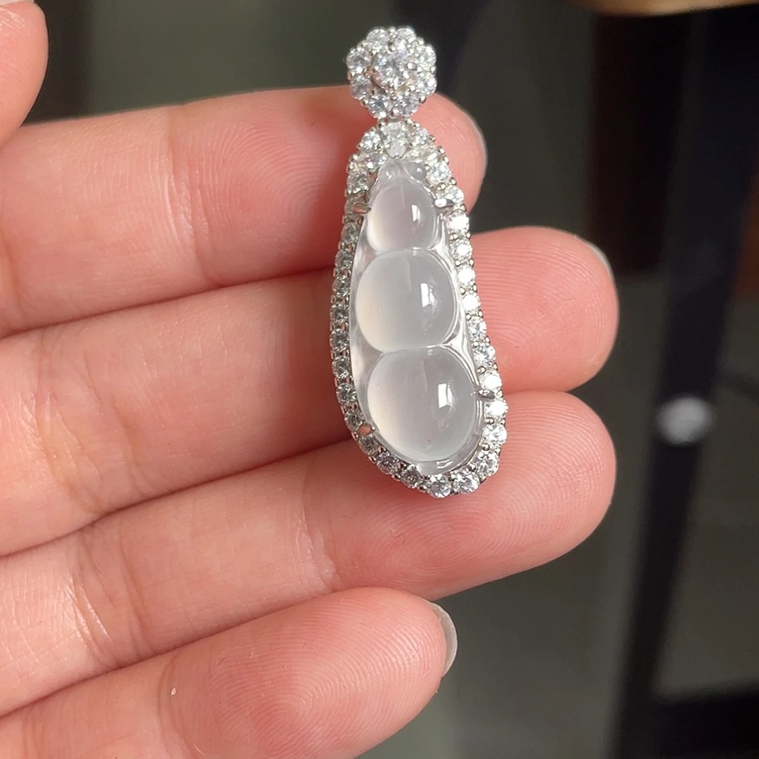 翡翠银S925镶嵌颈饰