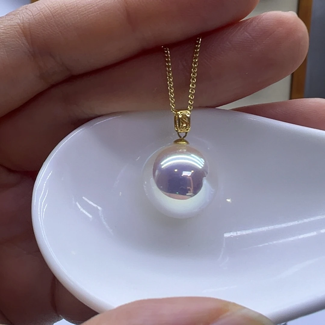 18K金镶嵌吊坠(赠链)淡水珍珠