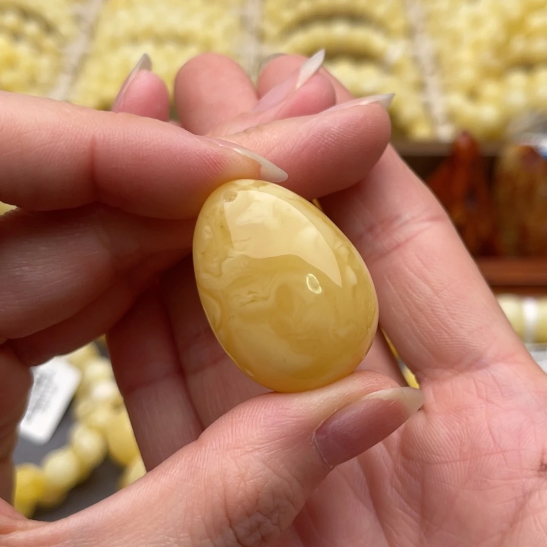 裸石琥珀未镶嵌蜜蜡水滴鸽