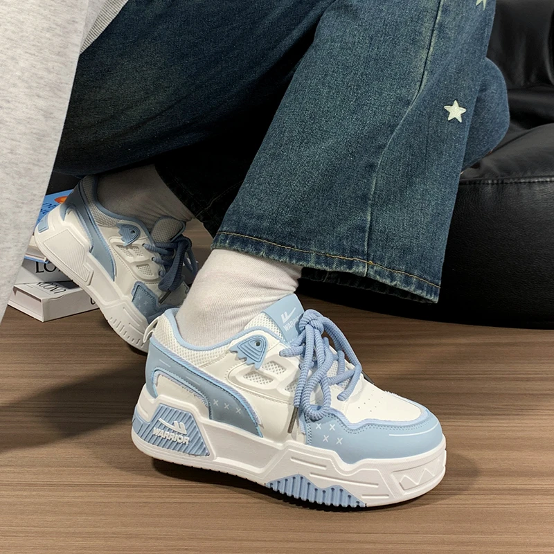 回力女鞋天空蓝厚底板鞋子女2025新款爆款春季百搭chic休闲运动鞋