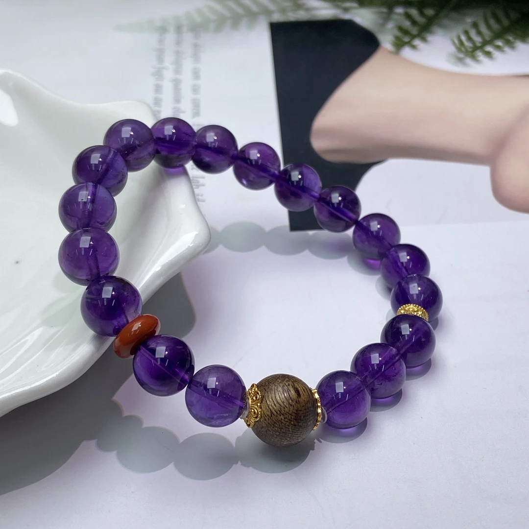 【星浩珠宝】紫水晶手串20-10T15L527【多样性发一件】8.5mm+