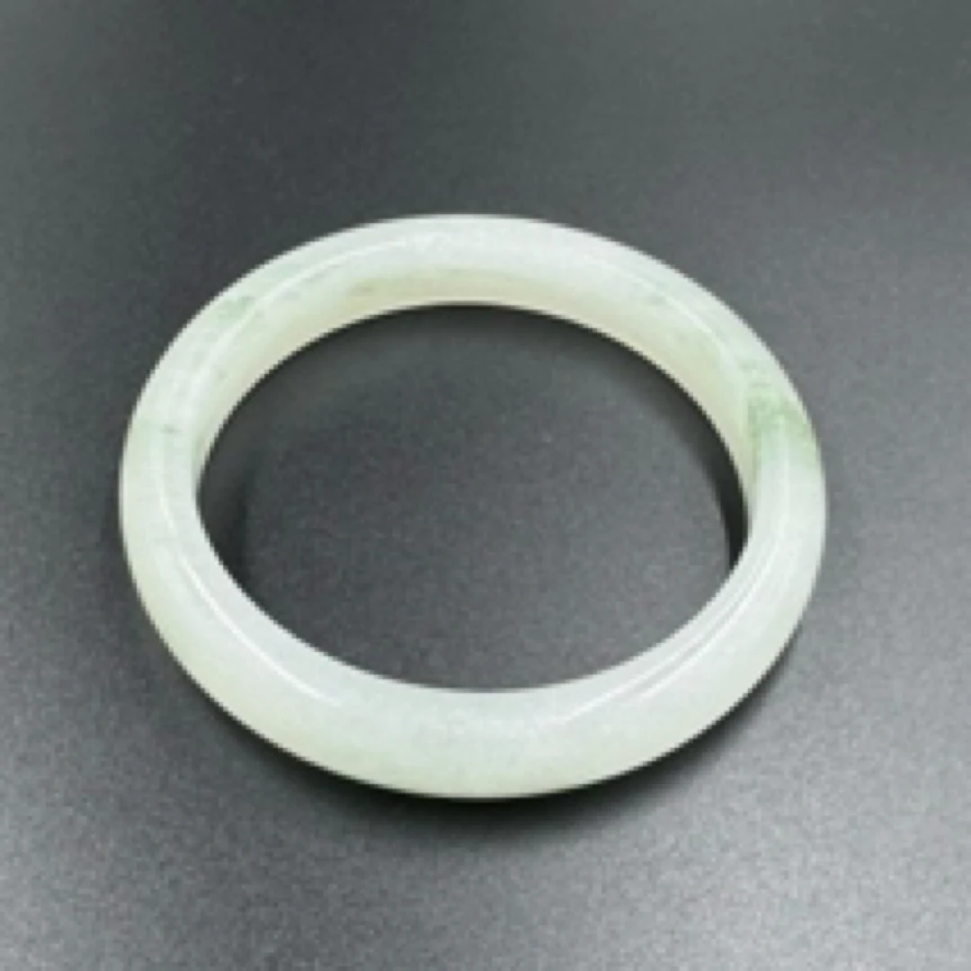 天然新疆冰透天山翠飘花女款半山水高冰正品玉镯