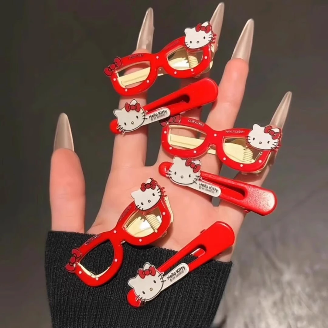 凯蒂猫对夹金属可爱红色头饰超可爱学院三丽鸥Kitty甜美卡通发夹