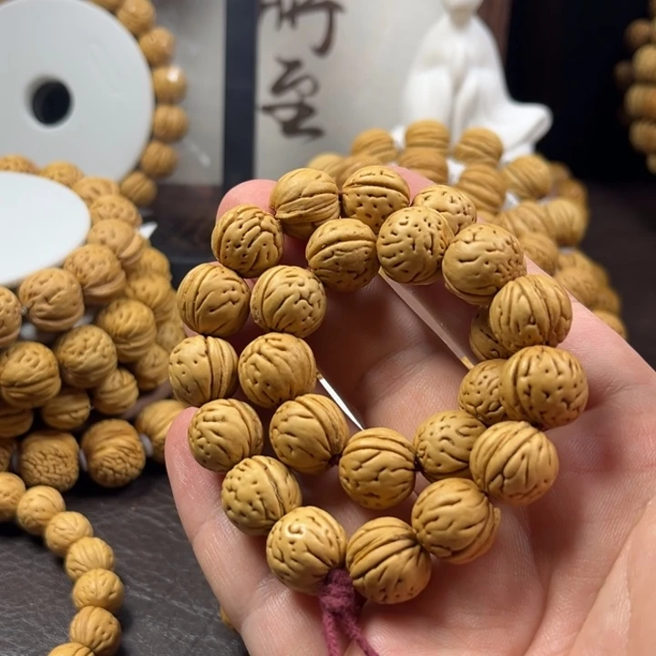 桃核手串鱼*乐13尺寸小黄桃手持