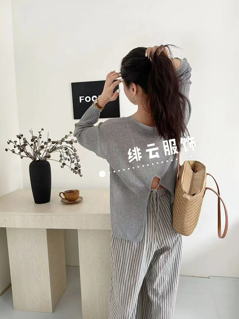 韩系慵懒风绑带设计防晒开衫宽松显瘦遮肉上衣外套女空调衫A325
