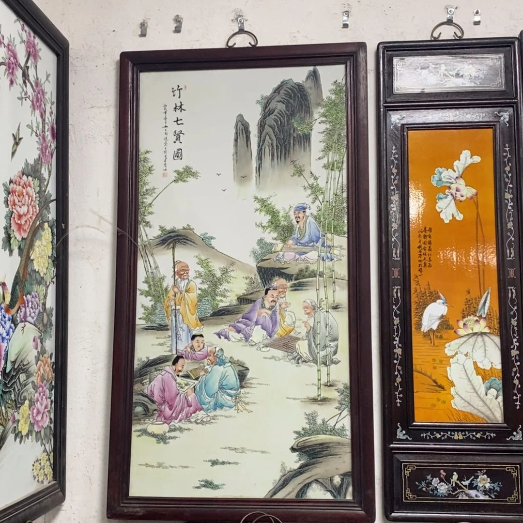 瓷片120*66 景德镇瓷板画柴窑烧制